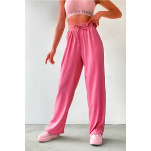 Kadın Beli Lastikli Bürümcük Palozzo Palozzo Pantolon