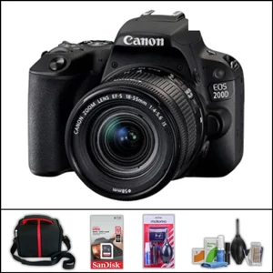 Eos 200 D + 18-55 mm  Is Lens Dslr Fotoğraf Makinesi (Çanta + 32 GB Sd Kart + Temizlik Kiti Hediyeli)