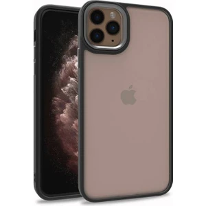 Apple iPhone 11 Pro Max Uyumlu Inci Kılıf Kenarı Silikon Arkası Sert P.c Zore Flora Kapak