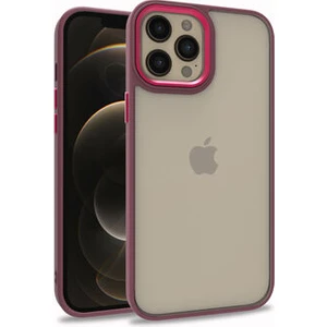 Apple iPhone 12 Pro Max Uyumlu Inci Kılıf Kenarı Silikon Arkası Sert P.c Zore Flora Kapak