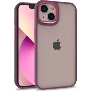 Apple iPhone 13 Uyumlu Inci Kılıf Kenarı Silikon Arkası Sert P.c Zore Flora Kapak