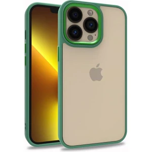 Apple iPhone 13 Pro Uyumlu Inci Kılıf Kenarı Silikon Arkası Sert P.c Zore Flora Kapak