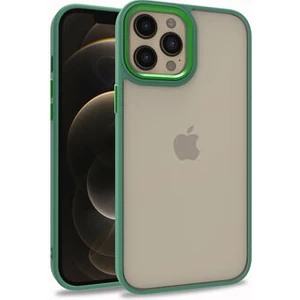 Apple iPhone 12 Pro Max Uyumlu Inci Kılıf Kenarı Silikon Arkası Sert P.c Zore Flora Kapak