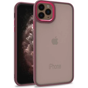 Apple iPhone 11 Pro Max Uyumlu Inci Kılıf Kenarı Silikon Arkası Sert P.c Zore Flora Kapak