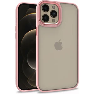 Apple iPhone 12 Pro Max Uyumlu Inci Kılıf Kenarı Silikon Arkası Sert P.c Zore Flora Kapak