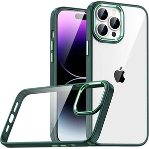 Apple iPhone 14 Pro Max Uyumlu Inci Kılıf Kenarı Silikon Arkası Sert P.c Zore Flora Kapak