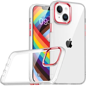 Apple iPhone 14 Plus Uyumlu Inci Kılıf Kenarı Silikon Arkası Sert P.c Zore Flora Kapak