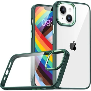 Apple iPhone 14 Uyumlu Inci Kılıf Kenarı Silikon Arkası Sert P.c Zore Flora Kapak