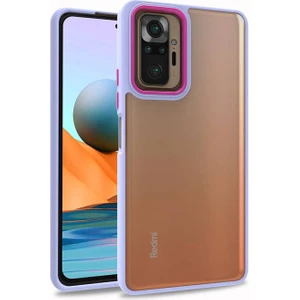 Xiaomi Redmi Note 10 Pro Uyumlu Inci Kılıf Kenarı Silikon Arkası Sert P.c Zore Flora Kapak
