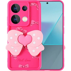 Techno Guru Poco M6 Pro 4g Kılıf Kamera Korumalı Kelebek Figürlü Kapya Kapak