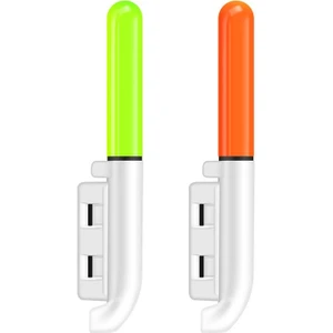 2 Adet Şarjlı LED Kamış Olta Ucu Işığı Su Geçirmez USB Evrensel Uyumlu Gece Balıkçılığı