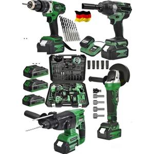 4'lü Set 2-26 Şarjlı Hilti-Şarjlı TAŞLAMA-13MM Şarjlı Darbeli Matkap-Şarjlı Somun Sıkma Makina Uçlar
