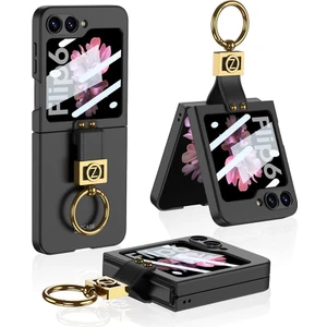 Samsung Galaxy Z Flip 6 Uyumlu Yüzüklü Kılıf Premium Kapak Kamera Korumalı Mat ve Ince Tasarım