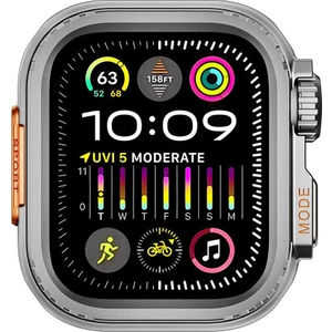 Apple Watch 7 8 9 45 mm Uyumlu Watch Ultra Metal Kasa Dönüştürücü Gövde Koruma Önü Açık