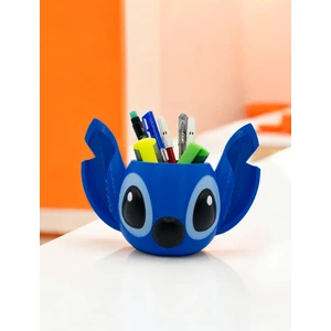 Sevimli Stitch Figürlü Kalemlik ve Fırçalık - İş ve Okul İçin Eğlenceli Ofis Aksesuarı