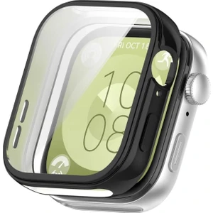 Huawei Watch Fit 3 Ekran Koruyucu Ekran ve Çerçeve Koruyucu Silikon