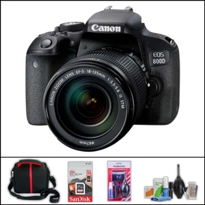Eos 800 D + 18-135 mm Is Stm Lens Dslr Fotoğraf Makinesi (Çanta + 32 GB Sd Kart + Temizlik Kiti Hediyeli)