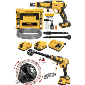 Staxx Power 21500WH Kömürsüz Bl Motor X2 Akülü Yüksek Basınçlı Oto Araç Bahçe Yıkama Akülü Ilaçlama Tabancası