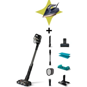 3'ü 1 Arada Elektrik, Su ve El Tipi Süpürge 8000 Serisi Aqua Plus Kablosuz Dikey Süpürge, Aqua Başlık, LED Başlık, Powerblade Dijital Motoru Akıllı Ekran 3000W Akıllı Ütü ve Lambader Hediye