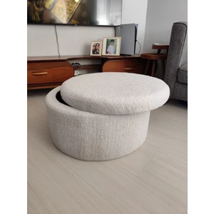 Puff Table Sandıklı Teddy Kumaş 72 cm Orta Sehpa