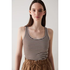 FT Rib Basic Stripe Çok Renkli Cami Atlet