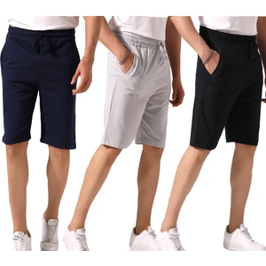 Erkek 3'lü Paket Cepli Şort 39691 Siyah-Grimelanj-Lacivert