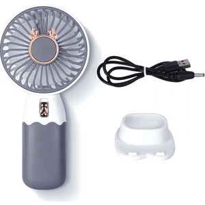 40DB Sessiz Taşınabilir Şarjlı El Fanı ve Masaüstü Telefon Standı Masaüstü Standlı El Fanı