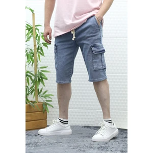 Erkek Kargo Cepli Kot Şort
