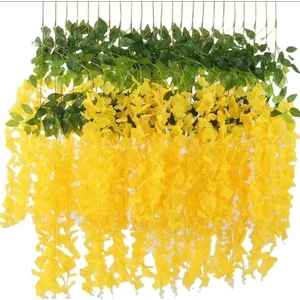 Yapay Sarkan Akasya Çiçeği 80-110 cm Sarı 12LI Paket