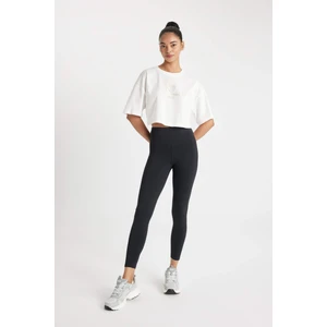 DeFactoFit Yüksek Bel Beli Saran Esnek Basic Düz Sporcu Tayt B4147AX24AU