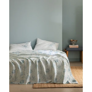 Madame Coco Berne Tek Kişilik Pamuklu Ecocell Baskılı Pike Takımı - Mint Yeşili