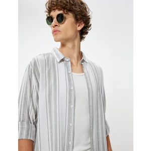 Basic Gömlek Uzun Kollu Düğmeli Pamuklu