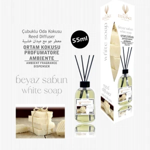 Elegance Vip Perfume Beyaz Sabun Reed Diffuser Bambu Çubuklu Oda Kokusu (55ML)