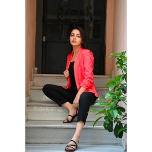 Kadın-Desenli Yarım Kol Ceket 1035-22