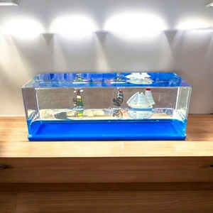 Sulu Dekoratif Şişe Gemi Süslü - 15X5 cm Hediyelik