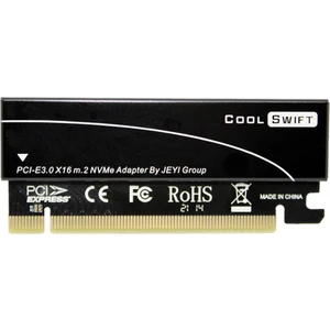 ColdSwift Black M.2 NVMe to PCIe 3.0 X16 – Alüminyum Heatsink’li SSD Adaptör Kartı