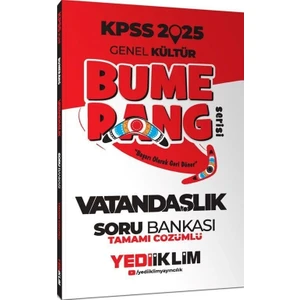 Yediiklim Yayınları 2025 KPSS Genel Kültür Bumerang Vatandaşlık Tamamı Çözümlü Soru Bankası