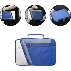 AL4346 Huawei Matepad 11.5 S Tabletler Için Omuz Askılı El Tutacaklı Sleeve Taşıma Çantası Lacivert Krem Gri
