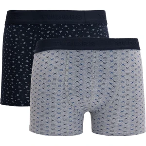 Erkek 2'li Pamuklu Likralı Esnek Kumaş Boxer