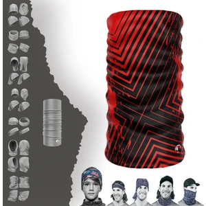 Extreme Çizgili Kırmızı Siyah Boyunluk Bandana Baf Toka Maske Saçbandı