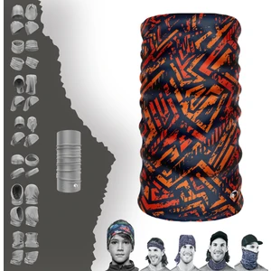 Extreme  Turuncu Siyah Çizgi Desenli Boyunluk Bandana Baf Toka Maske Saçbandı