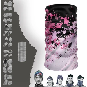 Extreme Pembe Tonlu Siyah Desenli Boyunluk Bandana Baf Toka Maske Saçbandı