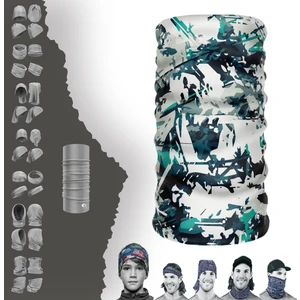 Extreme Karışık Beyaz Lacivert Desenli Boyunluk Bandana Baf Toka Maske Saçbandı