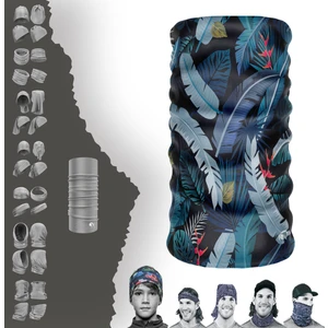 Extreme Mavi Tonlu Yapraklar Boyunluk Bandana Baf Toka Maske Saçbandı