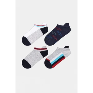 Erkek Çocuk Colorful Stripe Çok Renkli 4lü Patik Çorap