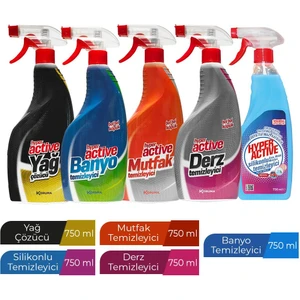 Hyper Actıve Spreyli 5'li Avantaj Temizlik Paketi 750 ml