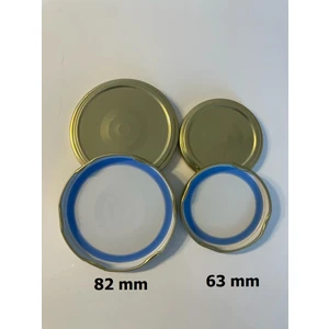 Mavi Halkalı Konserve Kavanoz Kapak 82 mm - Pvc Içermez. Mavi Conta