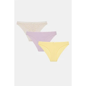 Little Daisy 3lü Pointel Çok Renkli Slip Külot