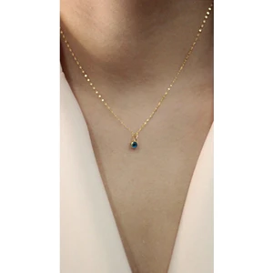 14 Ayar Nazar Boncuklu Altın Kolye