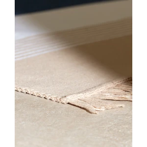 Madame Coco Rontalon Saçaklı Dokuma Kilim - 80X150 cm - Kahve/lacivert